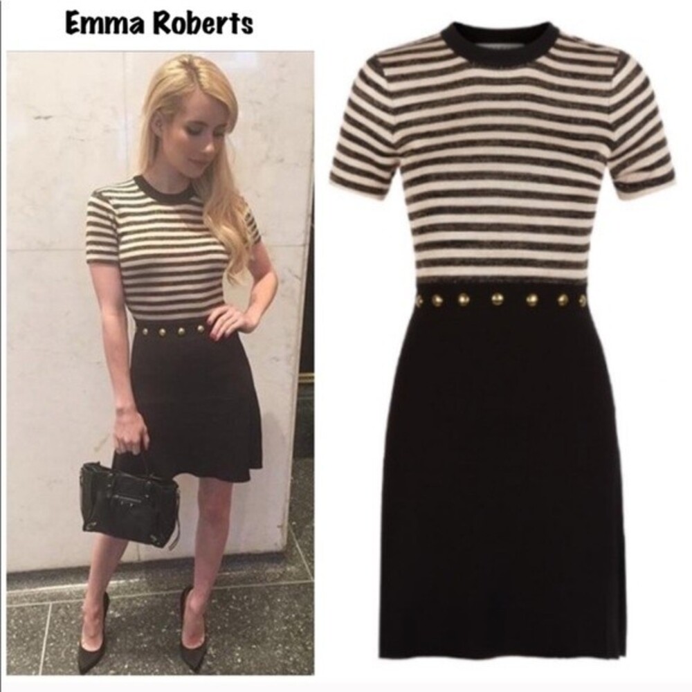 Sandro “Redlake” metallic striped mini dress 1/S
